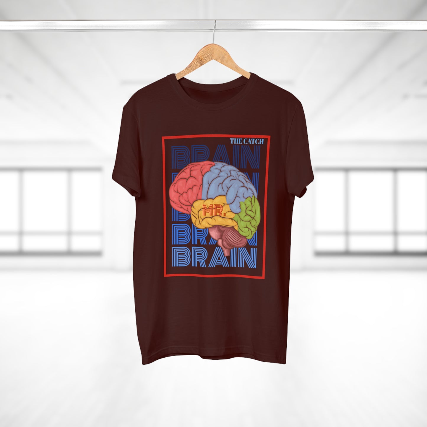 Colorful Brain Graphic T-Shirt - Unique Menswear for Science Lovers