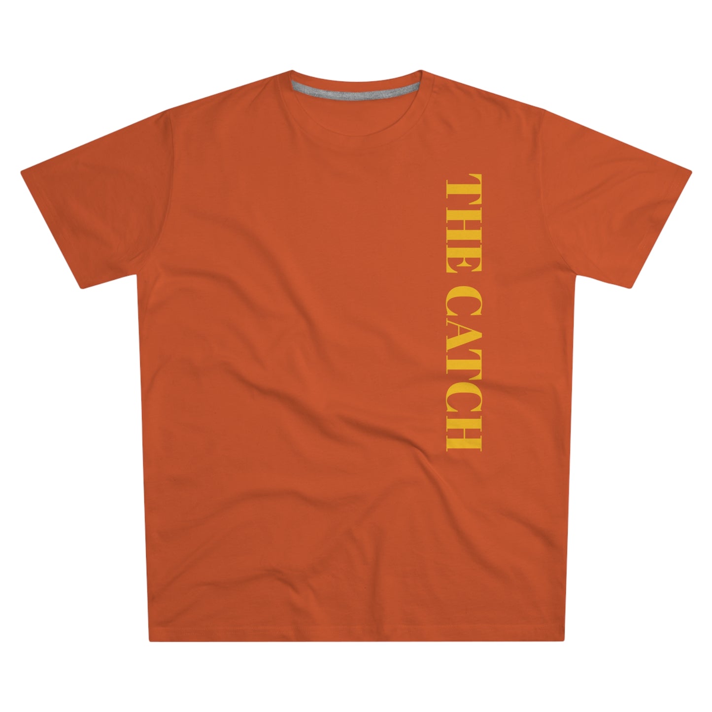 Urban Fashion Men's Modern-fit Tee - 'THE CATCH' Graphic Shirt for Trendsetters - THE CATCH