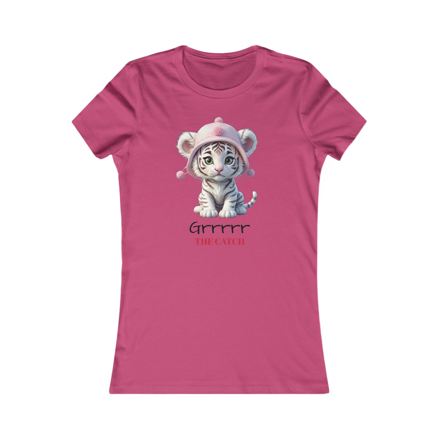 Cute Tiger Graphic Tee for Women - "Grrrrr The Catch" - THE CATCH
