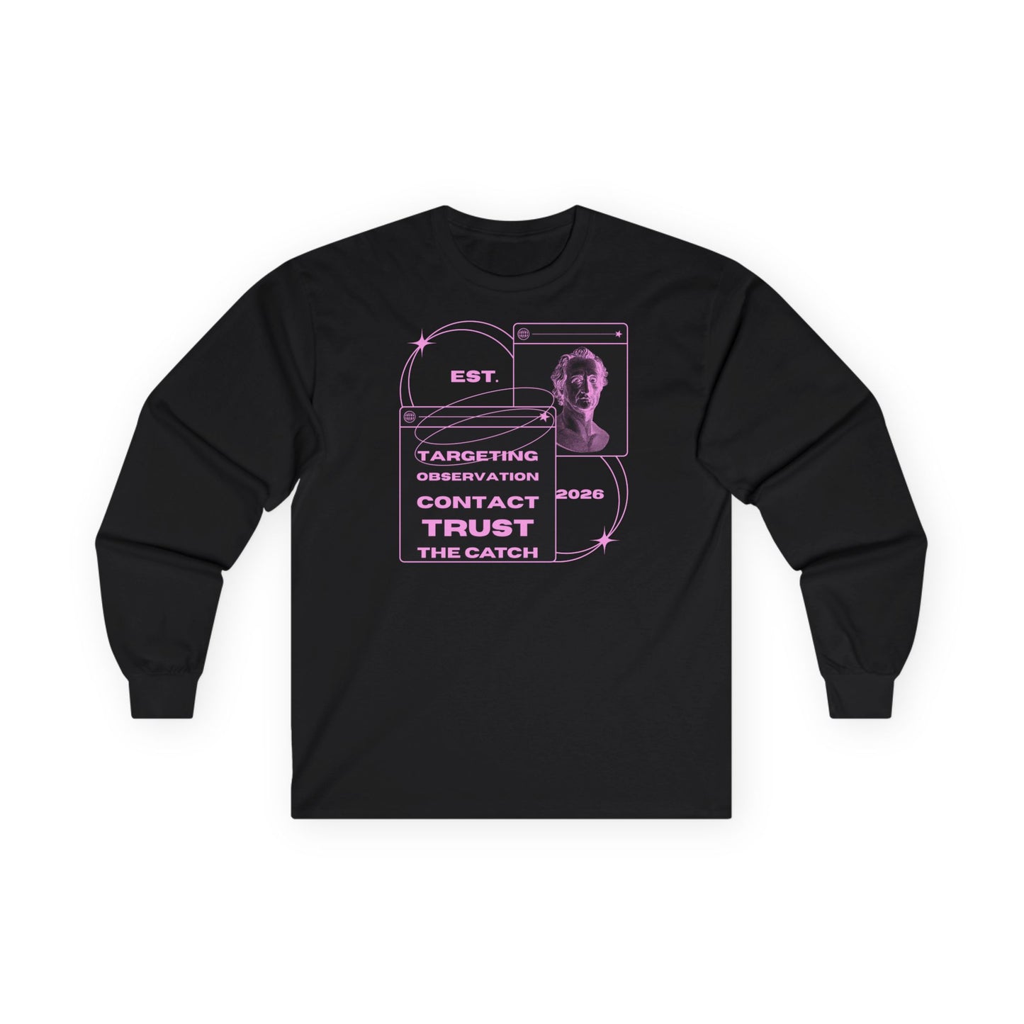 Retro Graphic Long Sleeve Tee - Trust the Catch - Ideal for Casual Outings & Events - THE CATCH