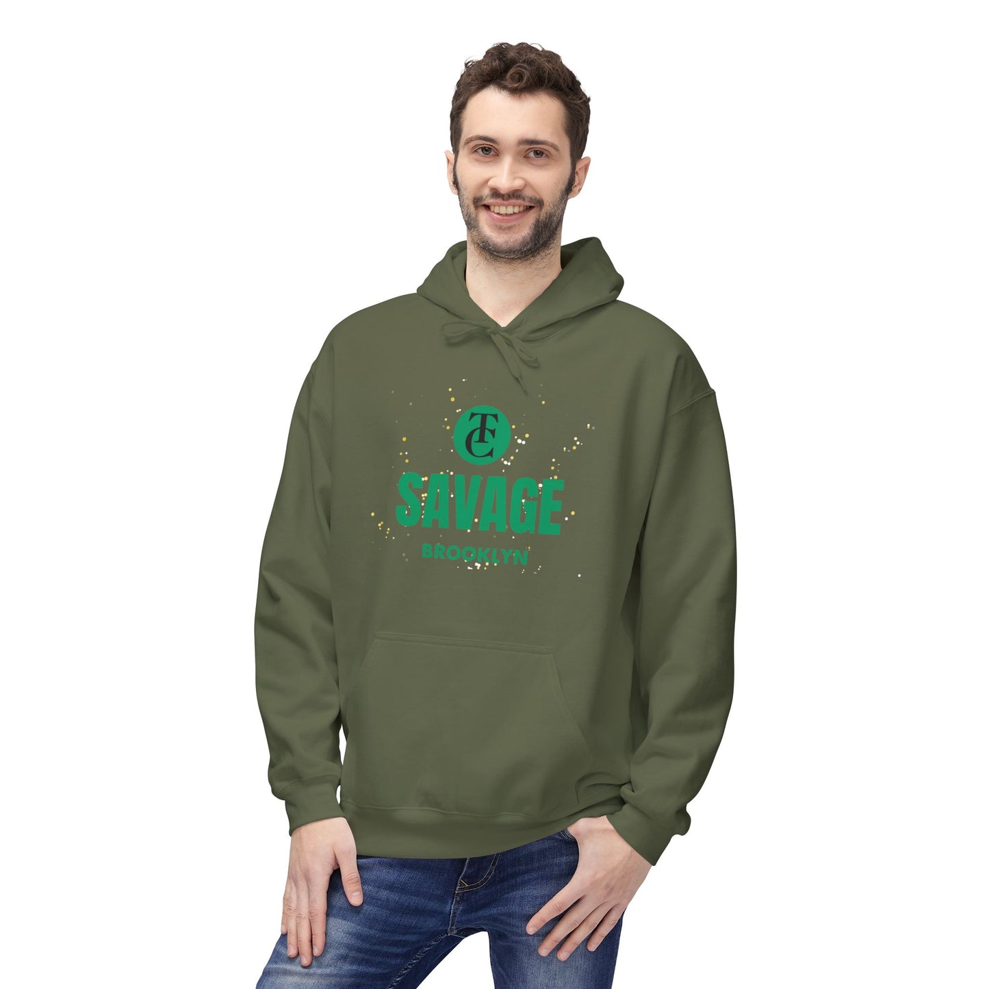 Savage Brooklyn Midweight Fleece Hoodie - Casual Streetwear Fashion