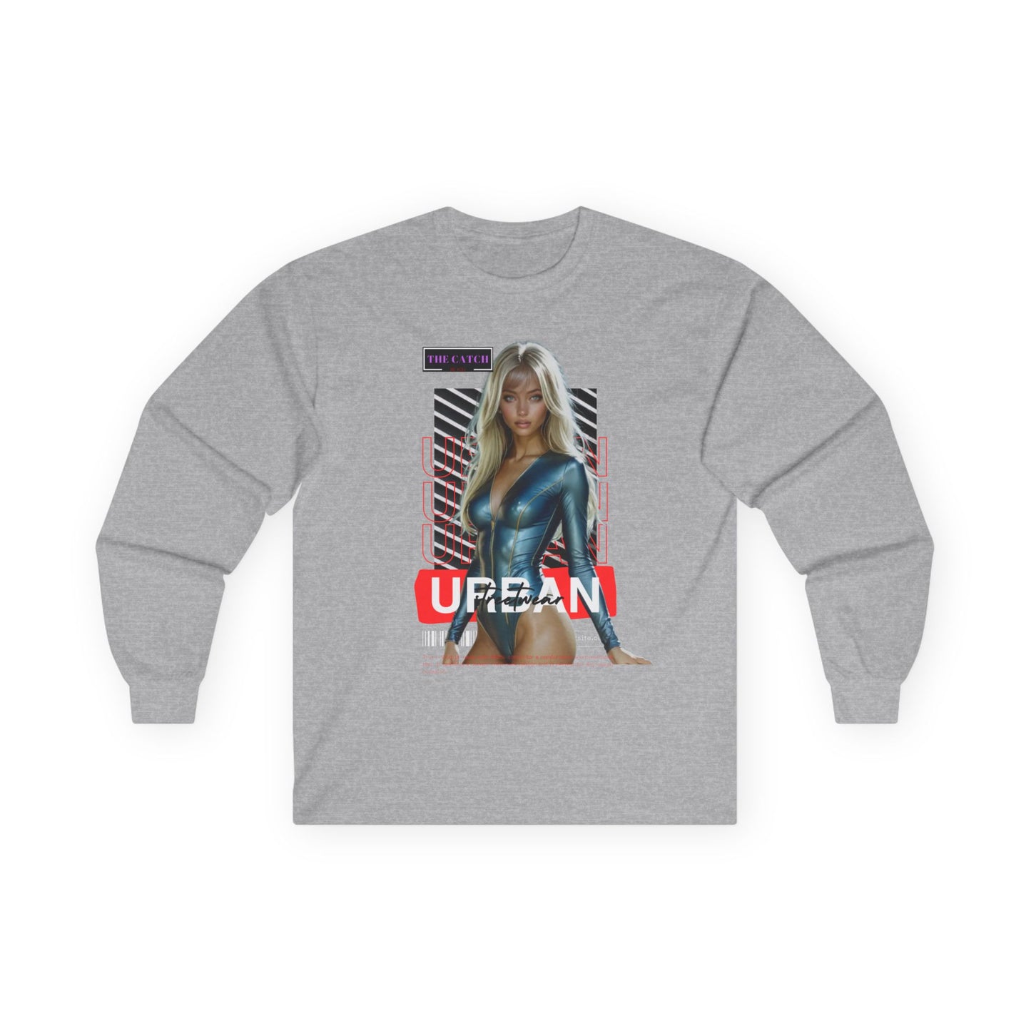 Urban Style Long Sleeve Tee - Trendy Fashion Graphic Shirt - THE CATCH