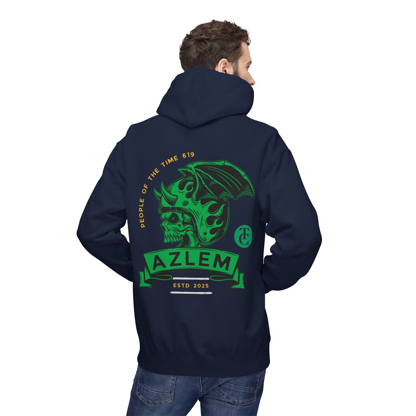 Midweight Softstyle Fleece Hoodie - Azlem Skull Design - THE CATCH