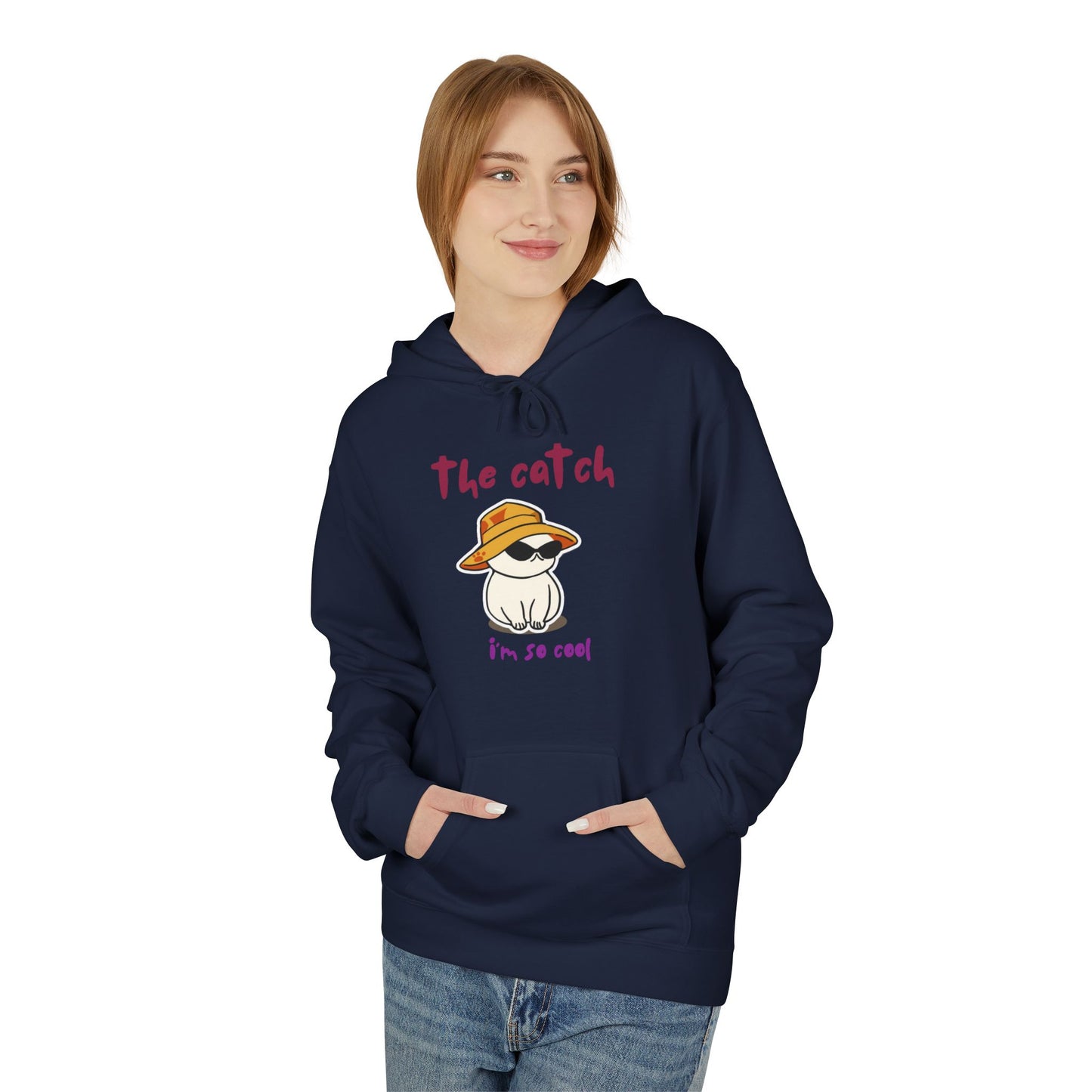Cool Cat Fleece Hoodie - The Catch Design
