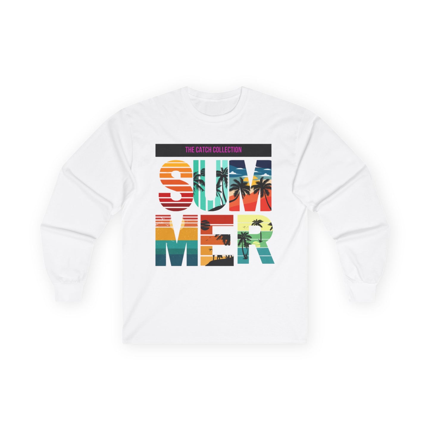 Catch Collection Summer Long Sleeve Tee - Cotton Shirt for Relaxed Vibes