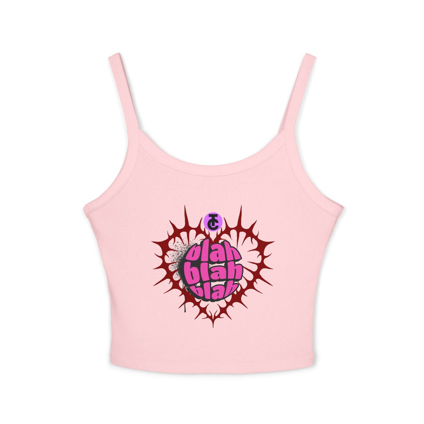 Bold Graphic Spaghetti Strap Tank Top, Summer Top, Festival Wear, Casual Chic, Heart Design, Edgy Tank, Gift Idea - THE CATCH