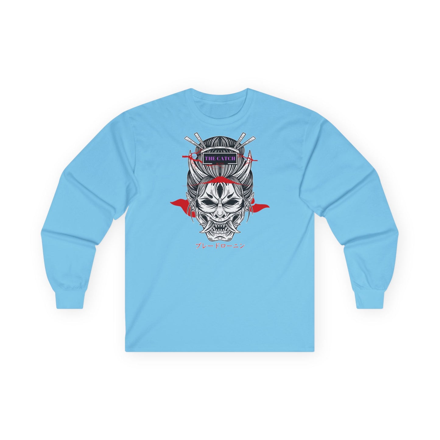 Samurai Skull Long Sleeve Tee - Cotton Shirt for Anime Lovers - THE CATCH