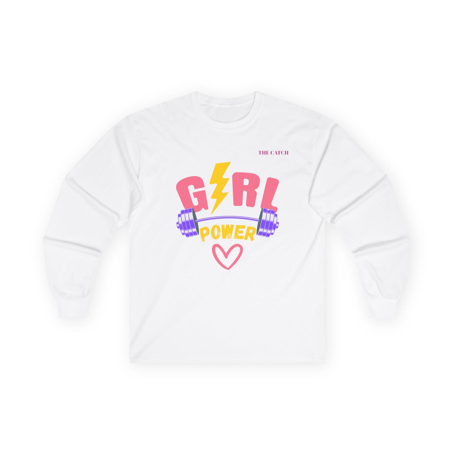 Girl Power Long Sleeve Tee - Women's Ultra Cotton Workout Shirt