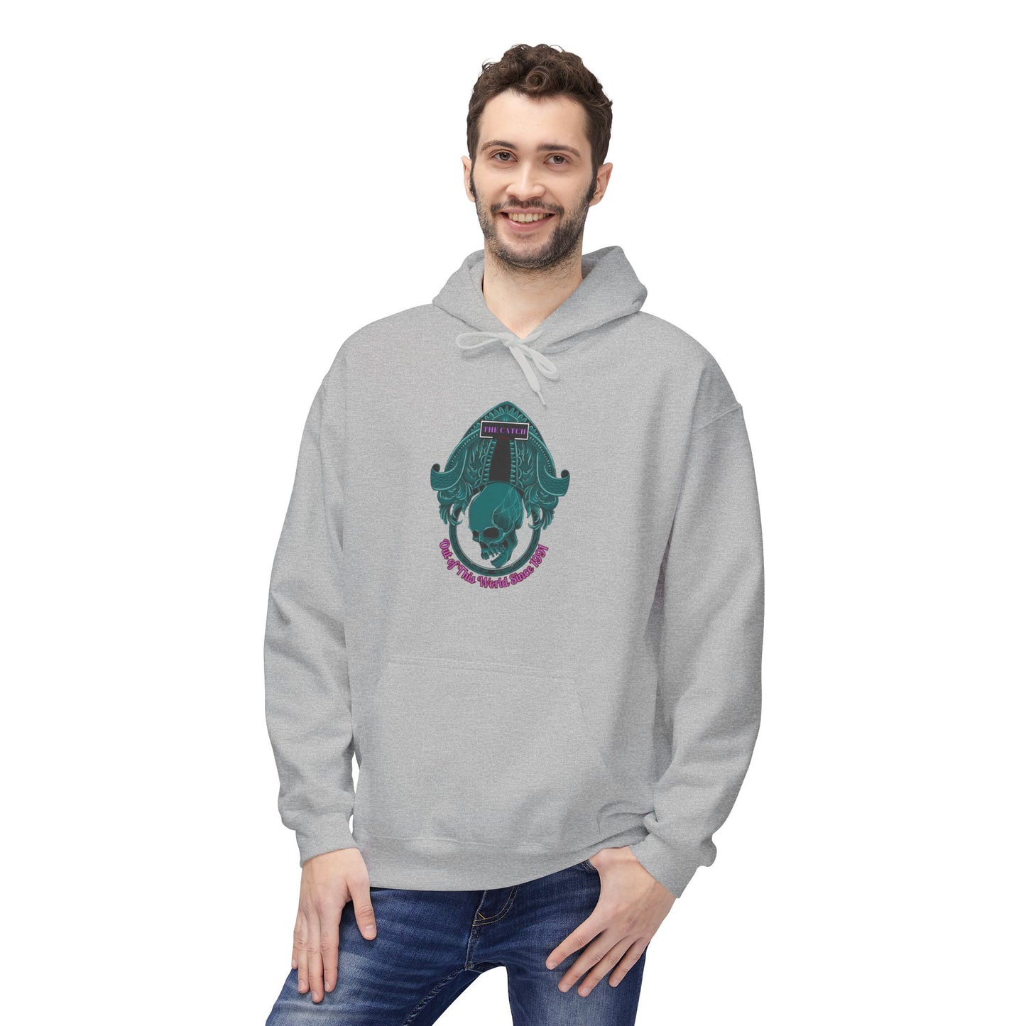 Midweight Fleece Hoodie - Unique Graphic Design for Cozy Comfort - THE CATCH