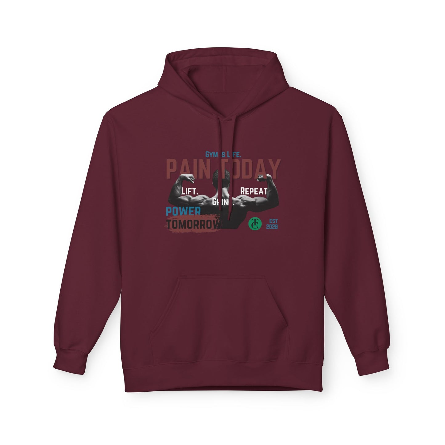 Empowering Fleece Hoodie | Gym Motivation | Pain Today, Power Tomorrow Workout Gear | Fitness Gift | Casual Wear - THE CATCH
