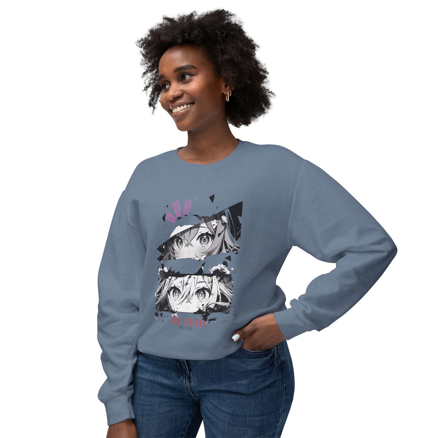 Anime Graphic Women's Lightweight Crewneck Sweatshirt - Perfect Gift for Fans
