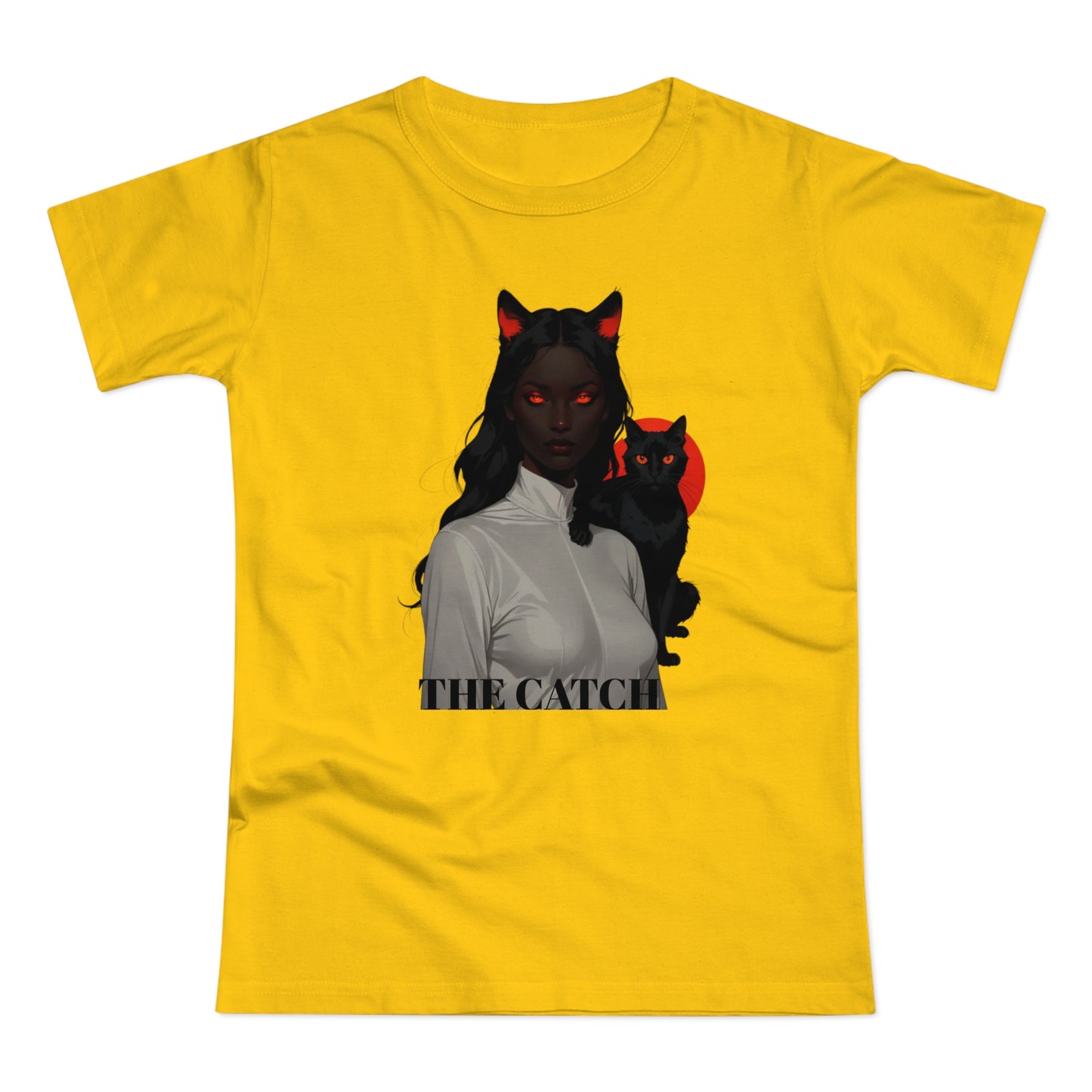 The Catch Women's T-Shirt - Stylish Cat-Themed Graphic Tee for Cat Lovers - THE CATCH