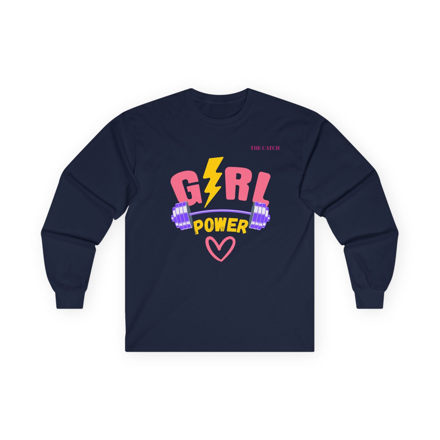 Girl Power Long Sleeve Tee - Women's Ultra Cotton Workout Shirt
