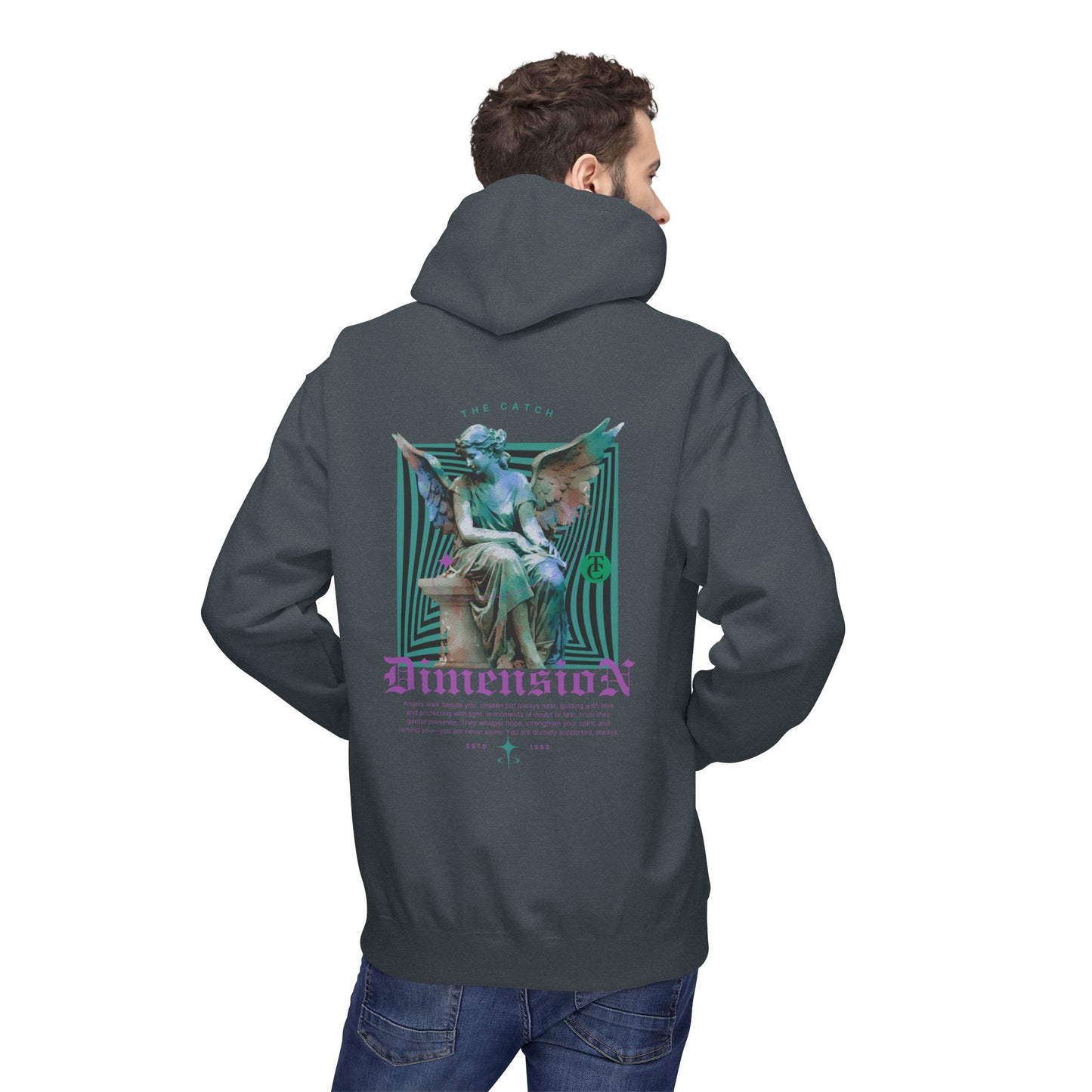 Cosmic Dimension Hoodie | Softstyle Fleece Wear, Unique Graphic Pullover, Gift for Astronomers, Casual Streetwear