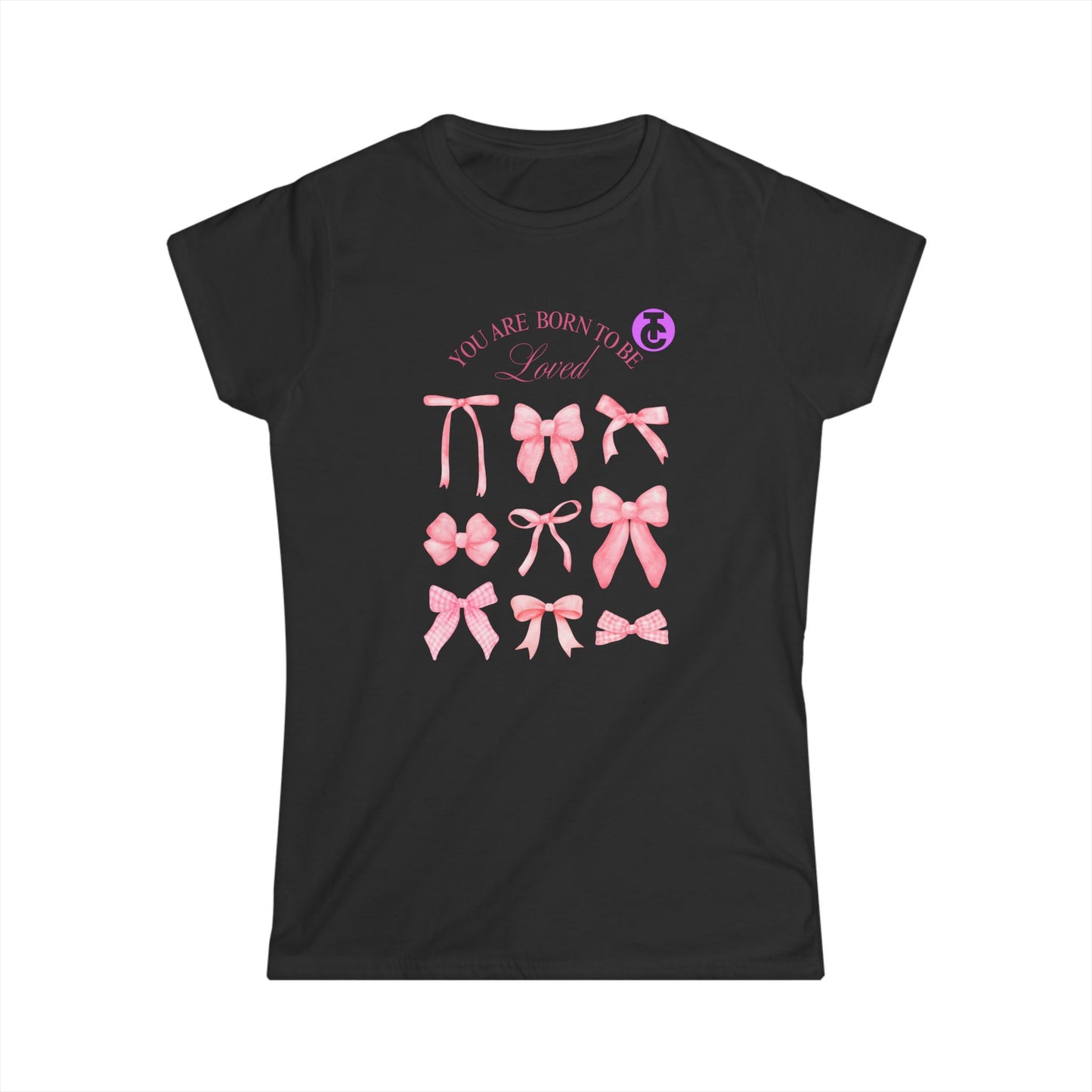 Chic Bow-Themed Women's Softstyle Tee - Perfect for Casual Days, Birthdays, and Celebrations, Birthday Gift, Cute Graphic Shirt - THE CATCH