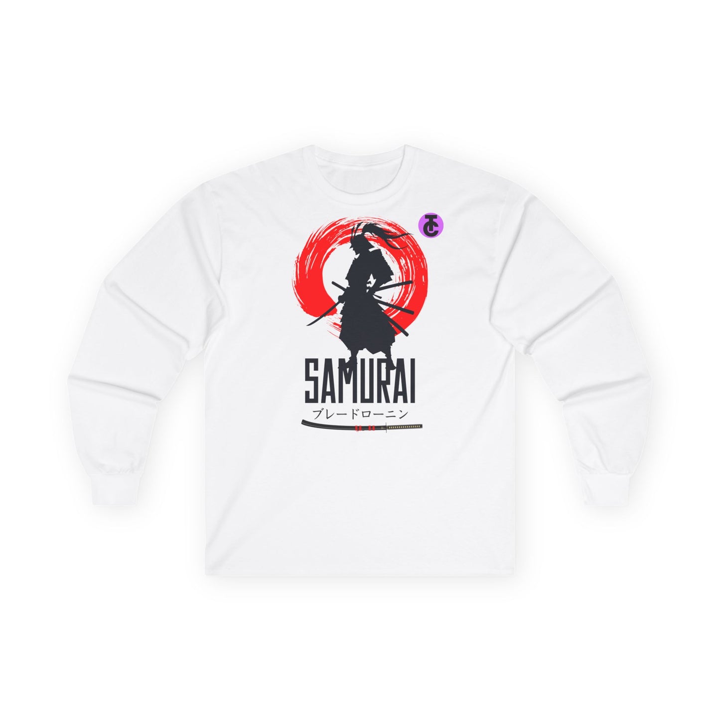 Samurai Graphic Long Sleeve Tee - Cotton Shirt for Anime Fans - THE CATCH
