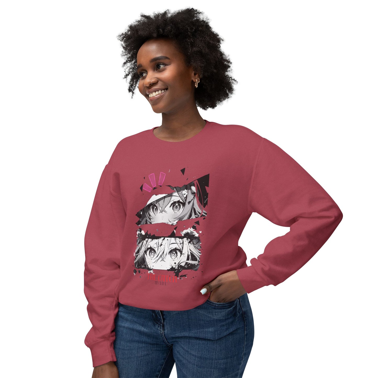 Anime Graphic Women's Lightweight Crewneck Sweatshirt - Perfect Gift for Fans