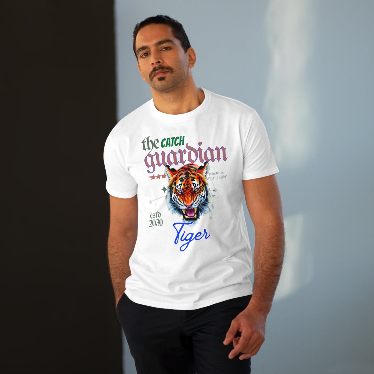 Men's Modern-fit Tiger Graphic Tee - The Catch Guardian 2030 - THE CATCH