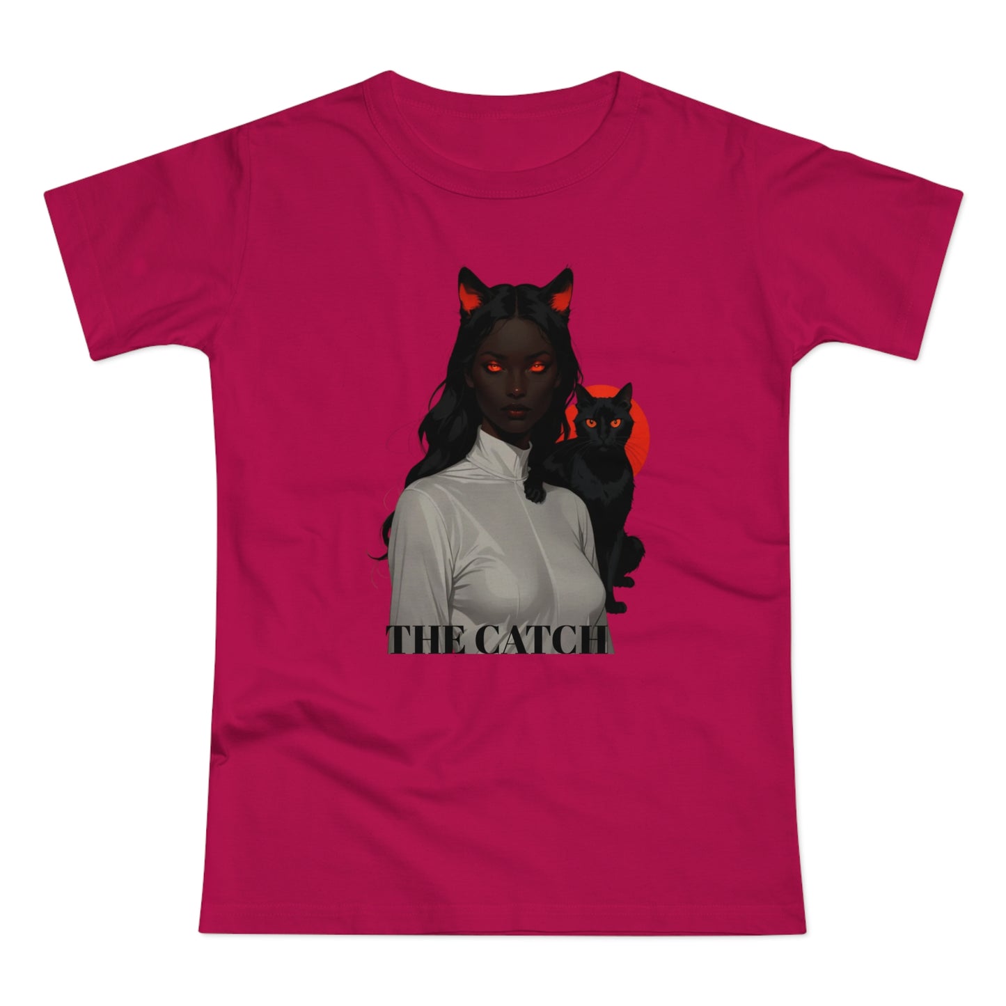 The Catch Women's T-Shirt - Stylish Cat-Themed Graphic Tee for Cat Lovers - THE CATCH