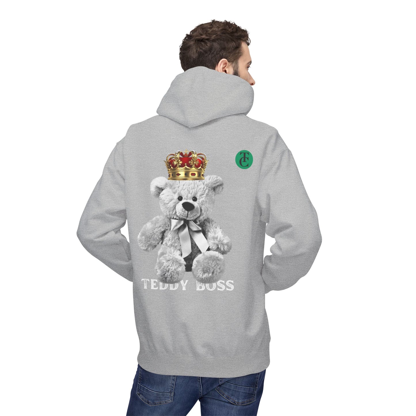 Teddy Boss Hoodie: Midweight Softstyle Fleece with Crowned Bear Design - THE CATCH