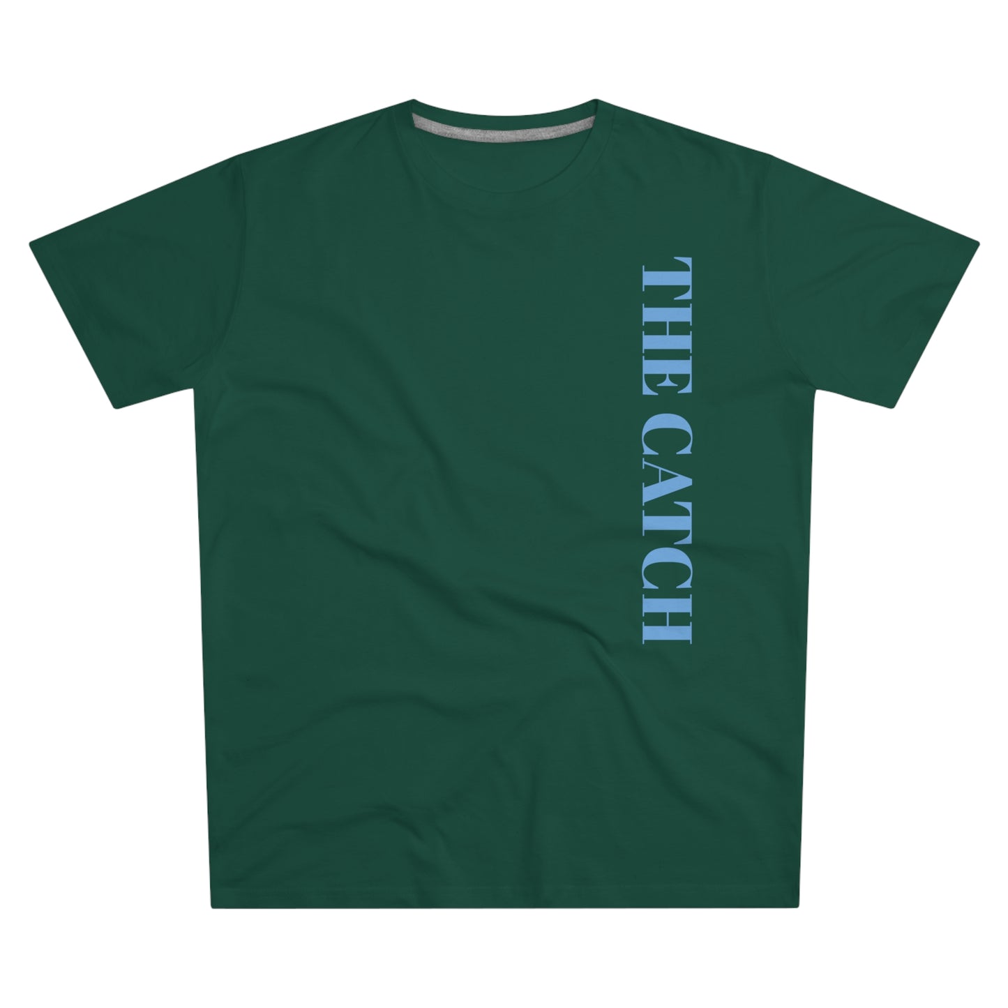 Trendy Men's Modern-fit Tee - 'The Catch' & 'Hello' Graphic Design - THE CATCH