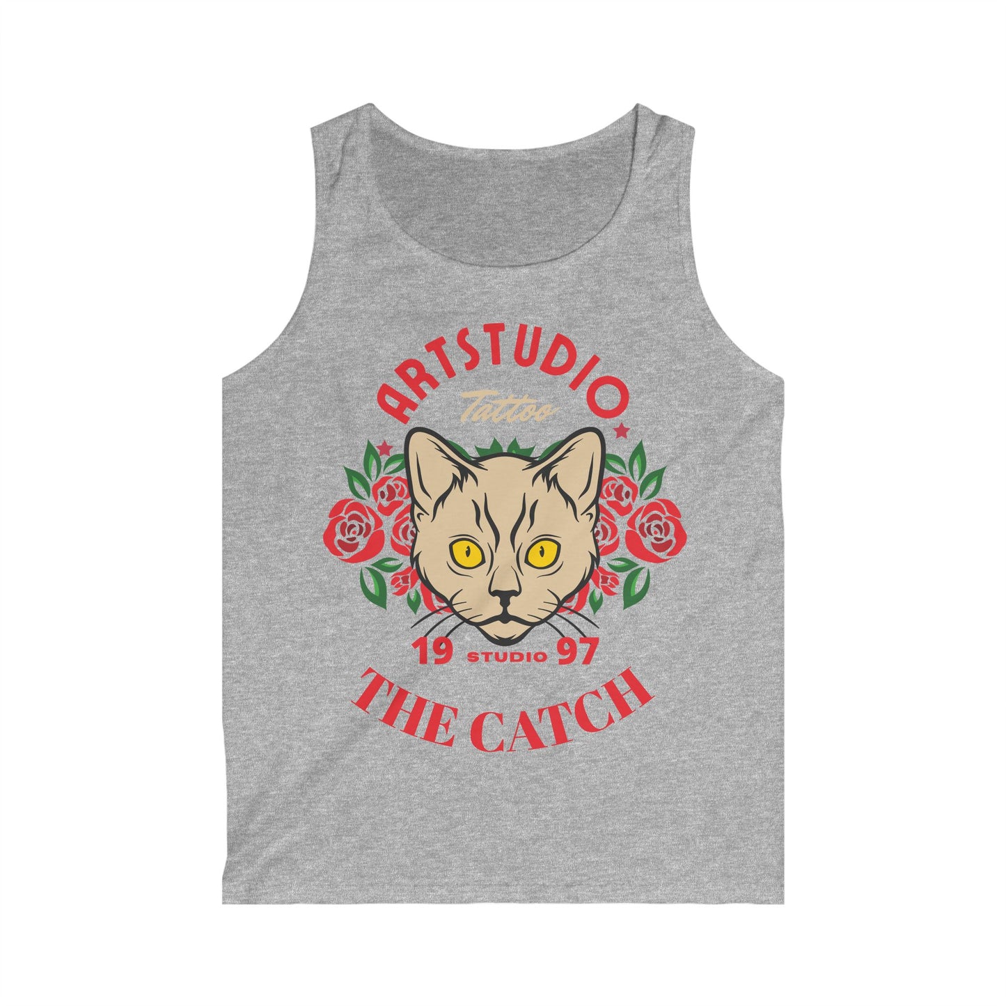 Cat Tattoo Art Men's Tank Top - The Catch - THE CATCH