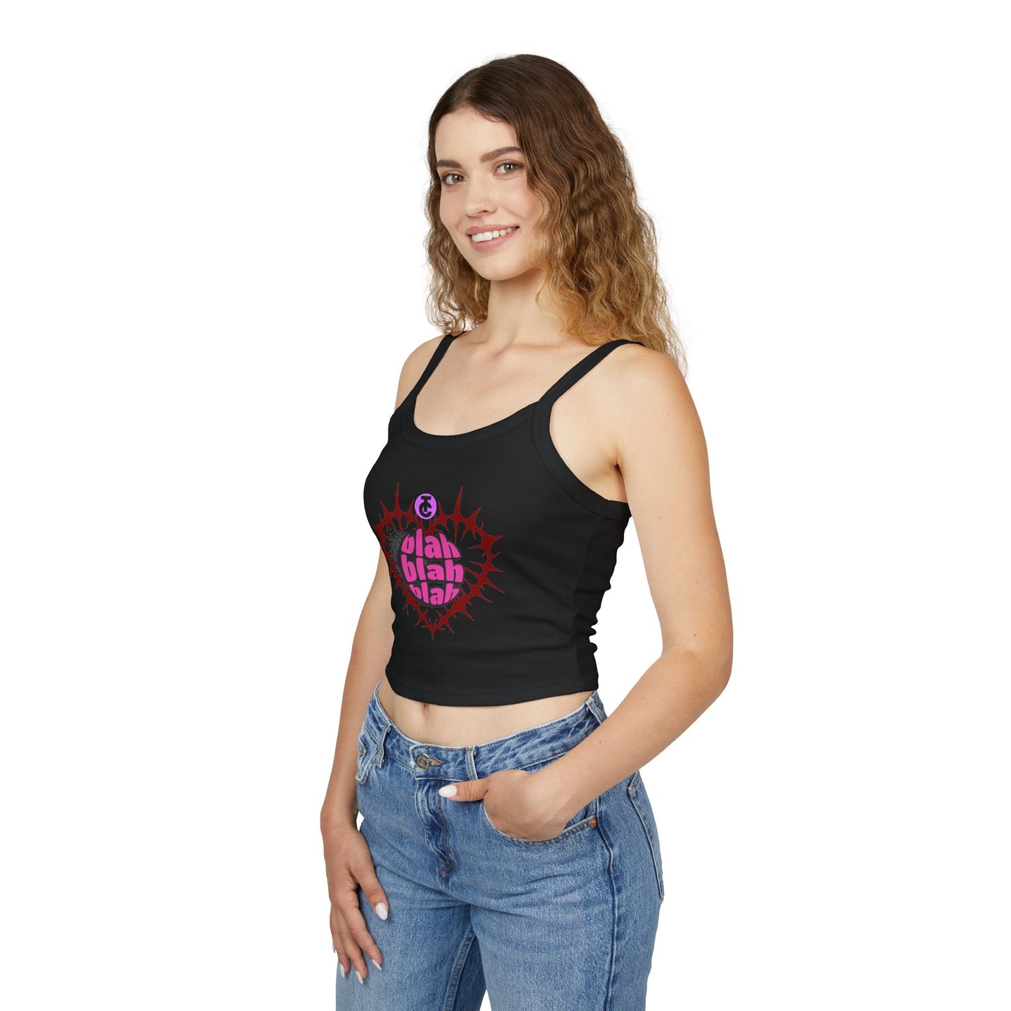 Bold Graphic Spaghetti Strap Tank Top, Summer Top, Festival Wear, Casual Chic, Heart Design, Edgy Tank, Gift Idea - THE CATCH