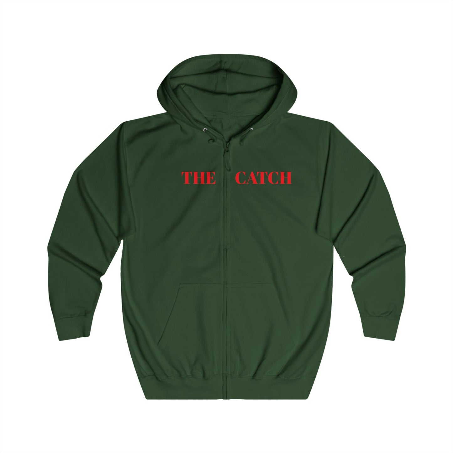 Artistic Full Zip Hoodie - 'The Catch' with Vintage Portrait