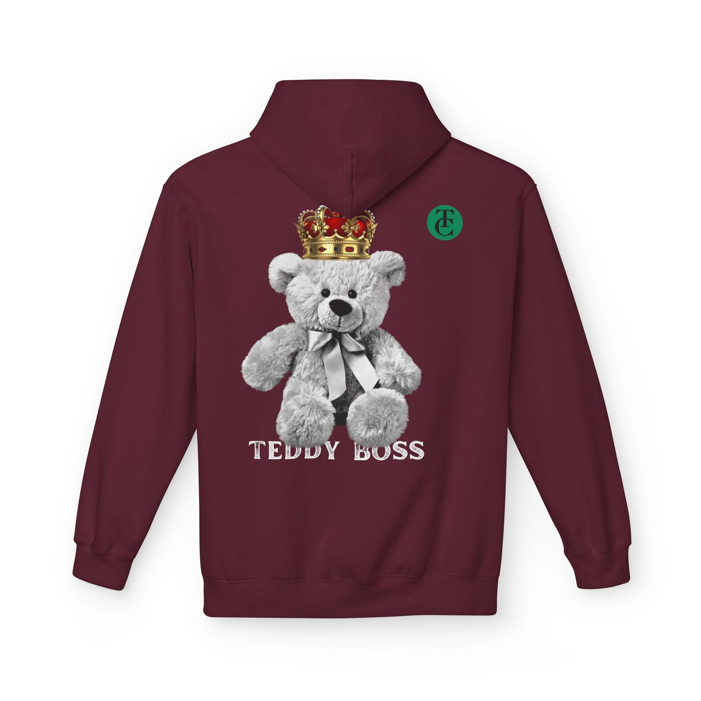 Teddy Boss Hoodie: Midweight Softstyle Fleece with Crowned Bear Design - THE CATCH