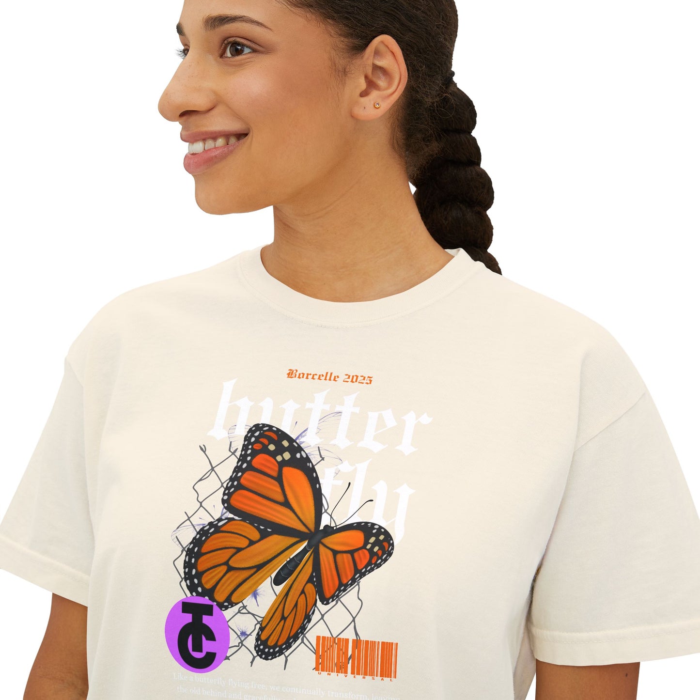 Bohemian Butterfly Women's Boxy Tee, Casual Tee, Graphic Tee, Summer Shirt, Nature Lover Gift - THE CATCH