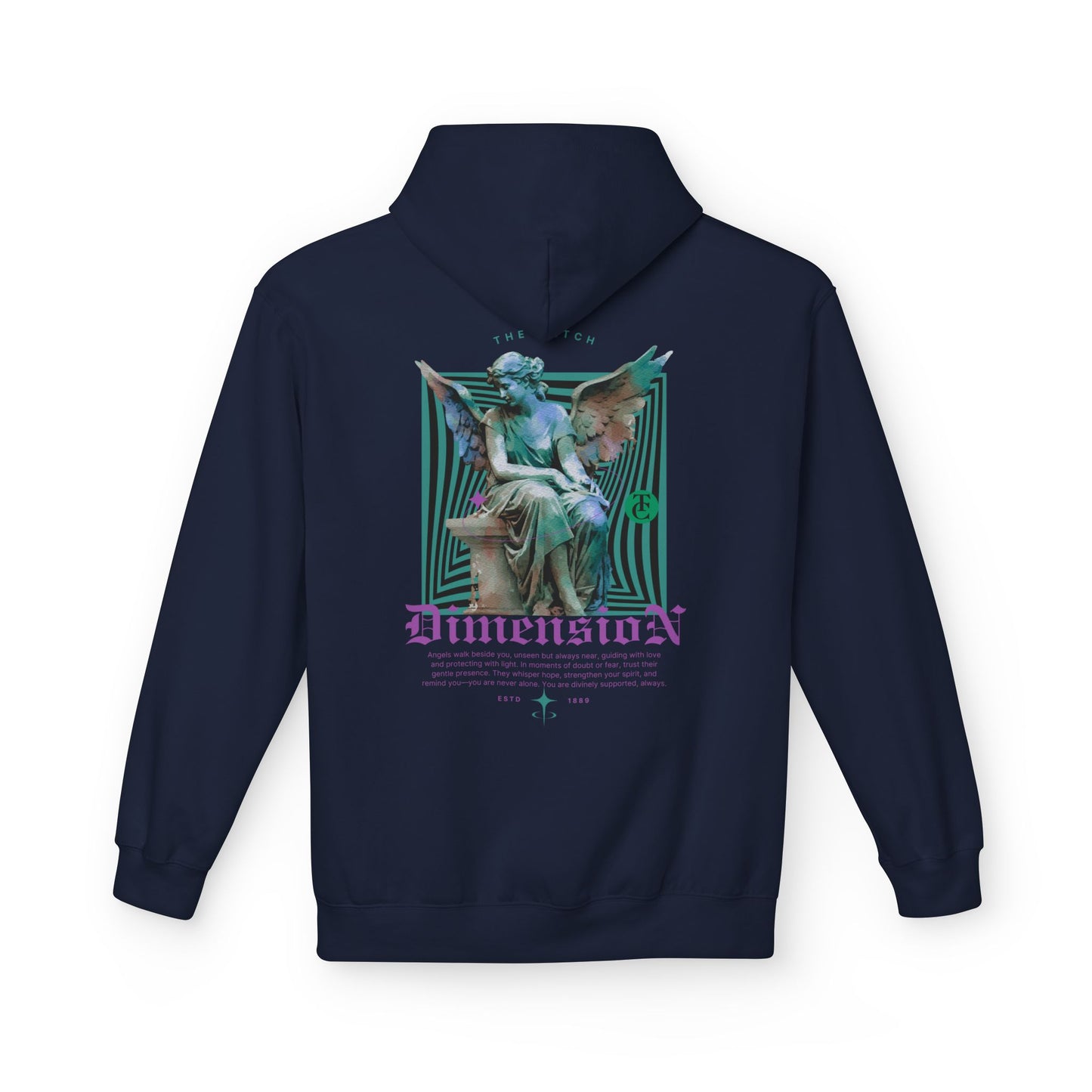 Cosmic Dimension Hoodie | Softstyle Fleece Wear, Unique Graphic Pullover, Gift for Astronomers, Casual Streetwear