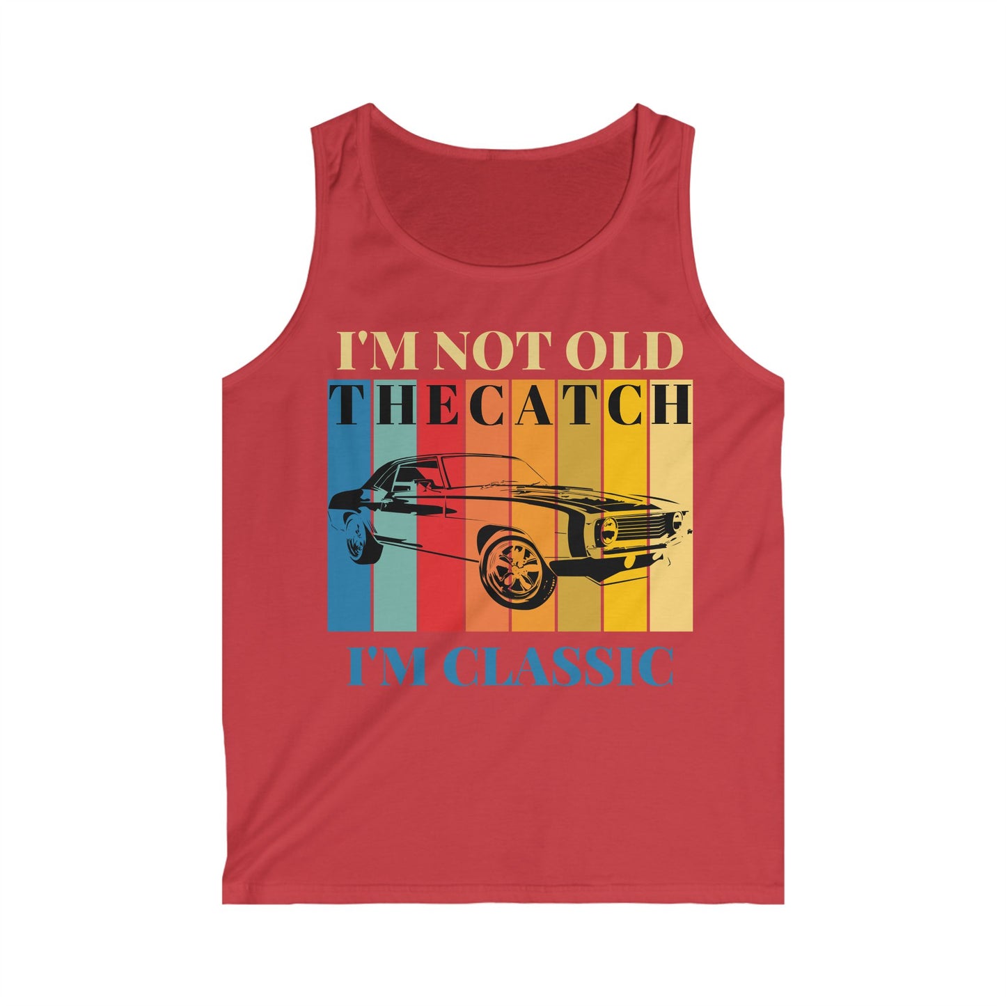 Classic Car Quote Men's Softstyle Tank Top - I'm Classic & Not Old
