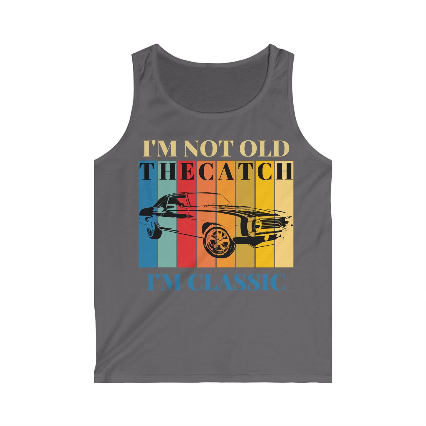 Classic Car Quote Men's Softstyle Tank Top - I'm Classic & Not Old