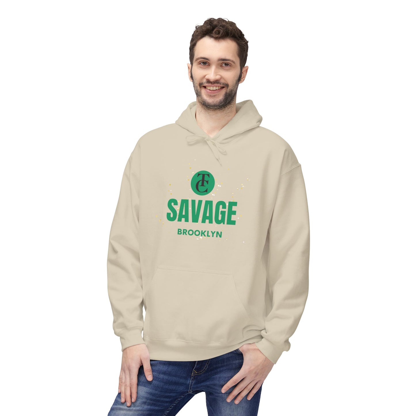 Savage Brooklyn Midweight Fleece Hoodie - Casual Streetwear Fashion - THE CATCH