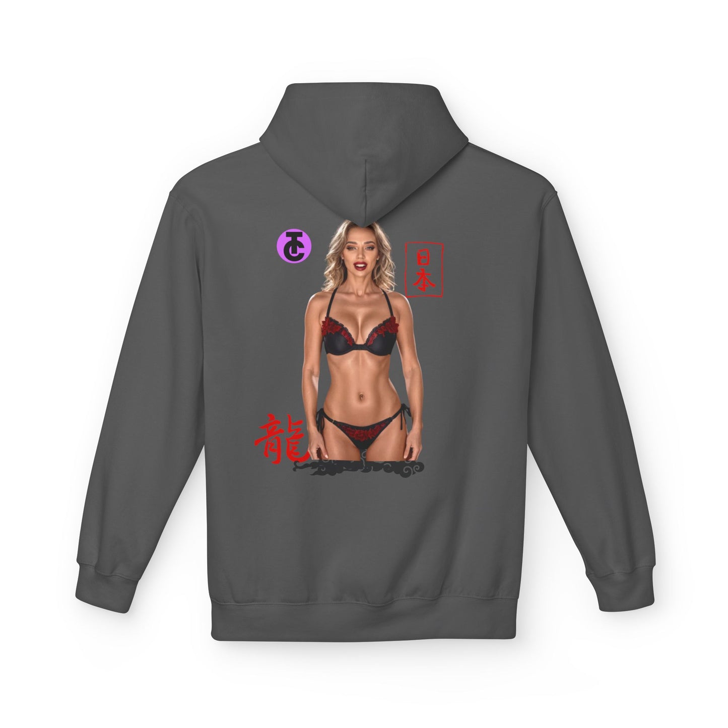 Midweight Softstyle Fleece Hoodie - Vibrant Japanese-Inspired Design