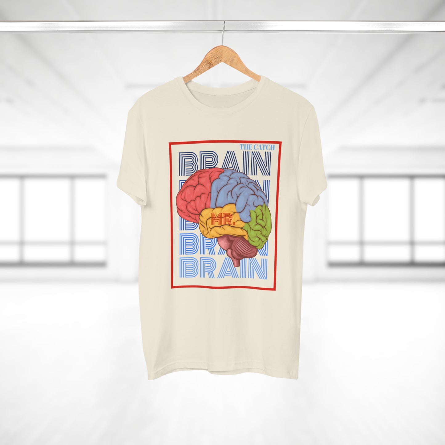 Colorful Brain Graphic T-Shirt - Unique Menswear for Science Lovers