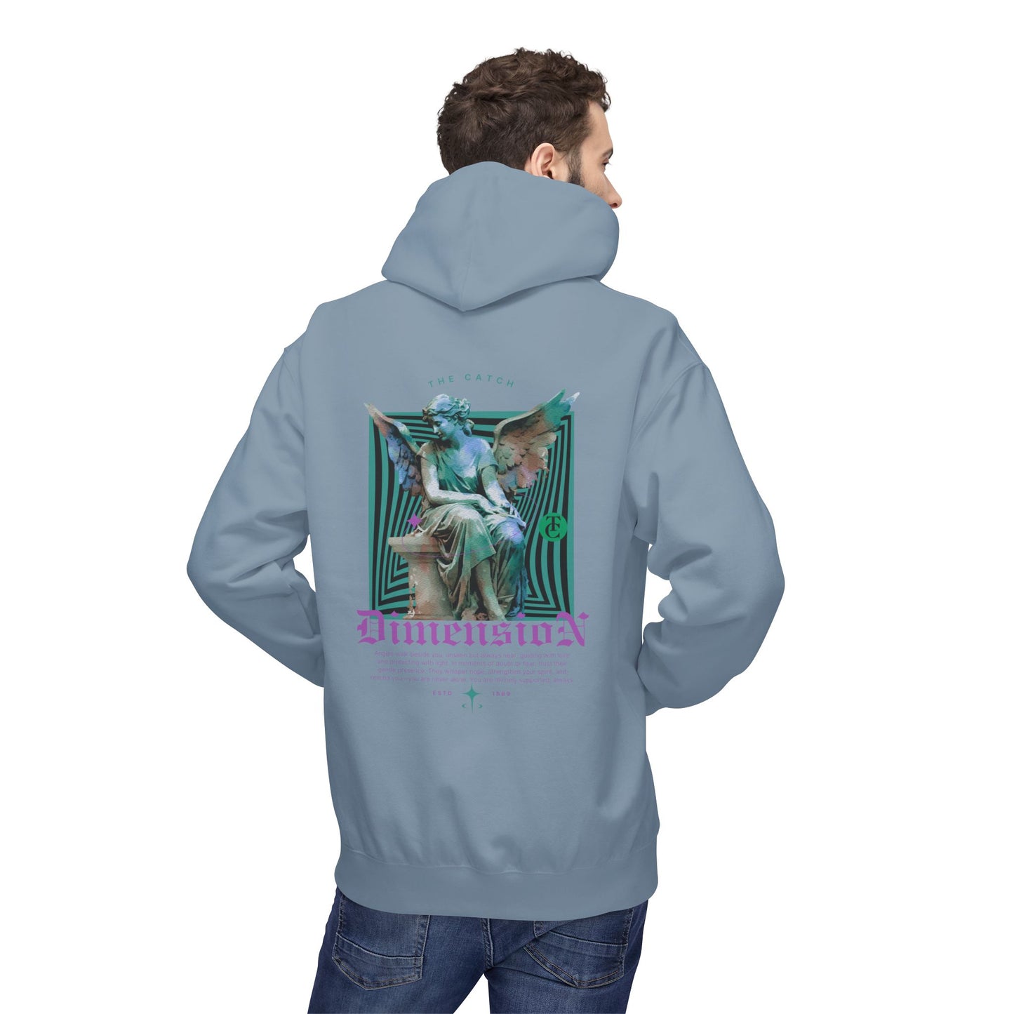 Cosmic Dimension Hoodie | Softstyle Fleece Wear, Unique Graphic Pullover, Gift for Astronomers, Casual Streetwear