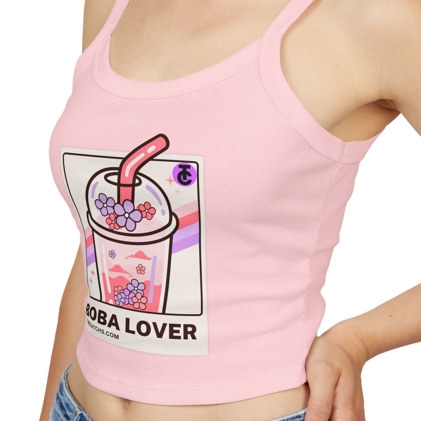 Boba Lover Women's Spaghetti Strap Tank Top | Cute Summer Top, Bubble Tea Apparel, Gift for Boba Fans, Casual Wear, Hot Weather Style - THE CATCH