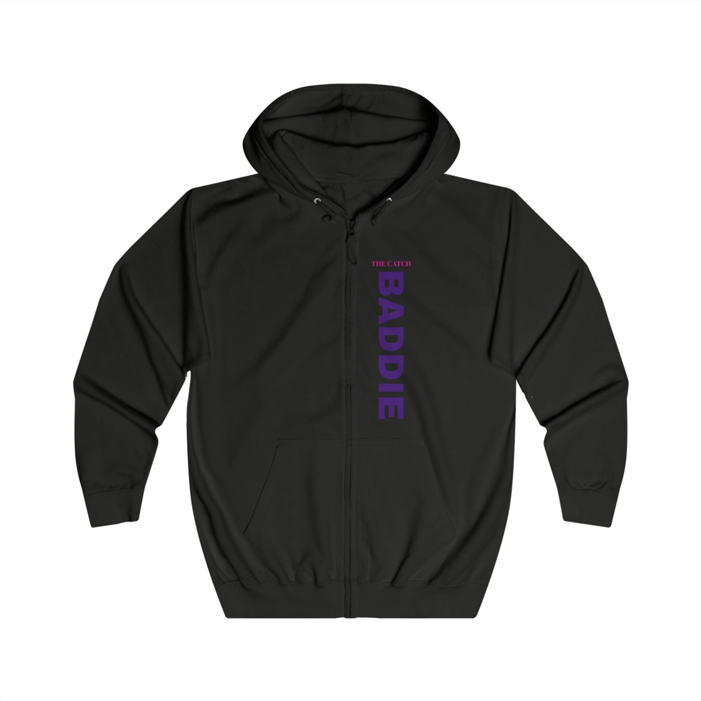 Full Zip Hoodie - 'BADDIE' & 'LEVEL UP' Graphic Design