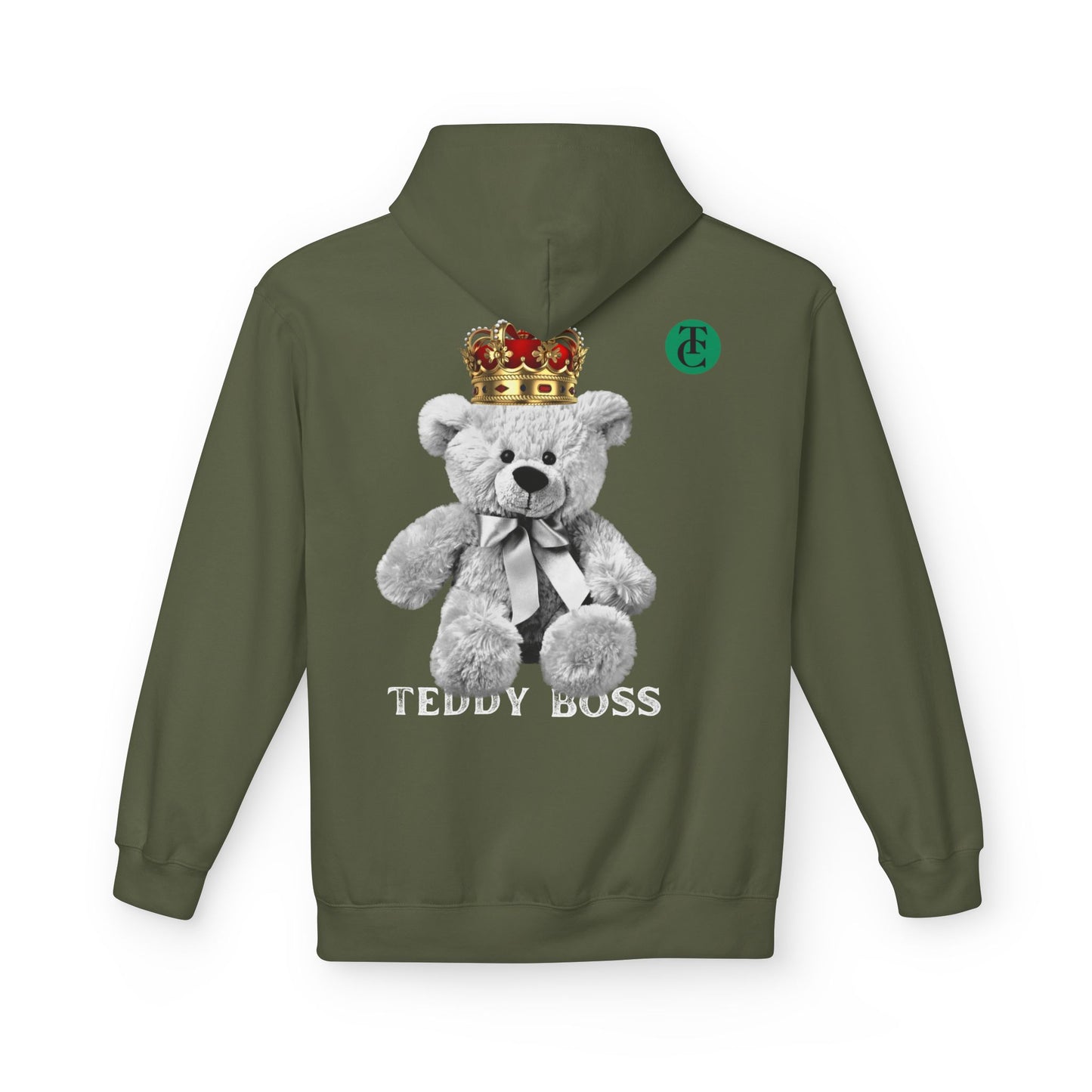 Teddy Boss Hoodie: Midweight Softstyle Fleece with Crowned Bear Design - THE CATCH