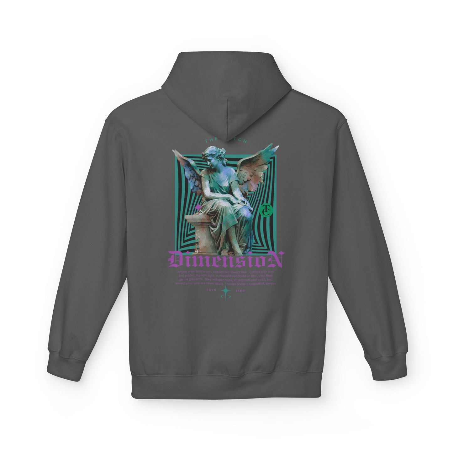 Cosmic Dimension Hoodie | Softstyle Fleece Wear, Unique Graphic Pullover, Gift for Astronomers, Casual Streetwear