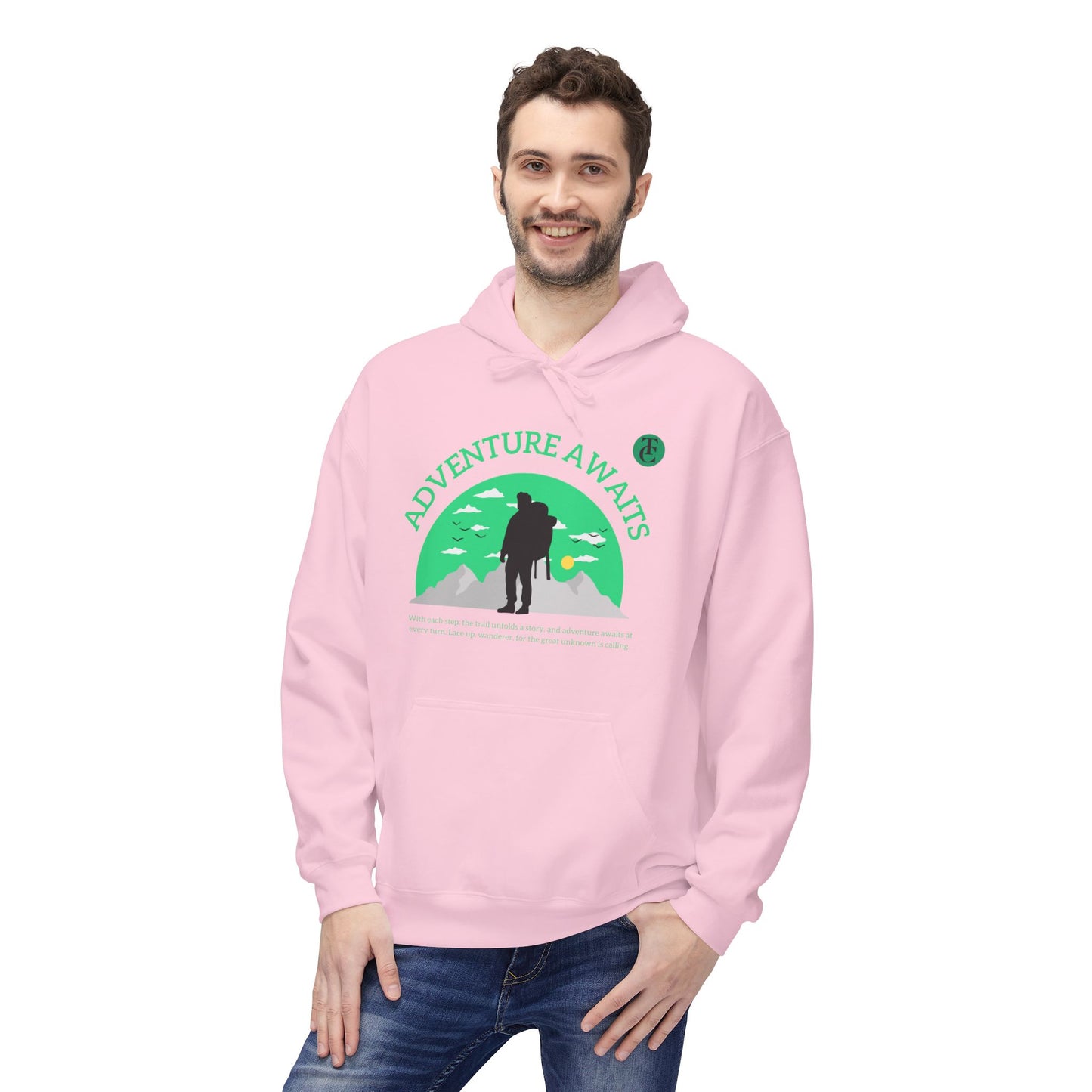 Adventure Awaits Fleece Hoodie – Cozy Travel & Outdoor Gear