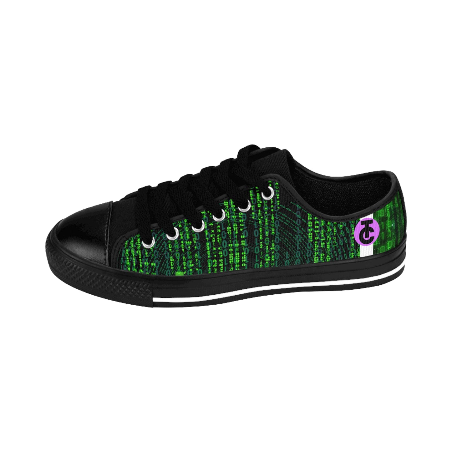 Matrix-Inspired Men's Sneakers - Trendy Casual Footwear for Tech Enthusiasts