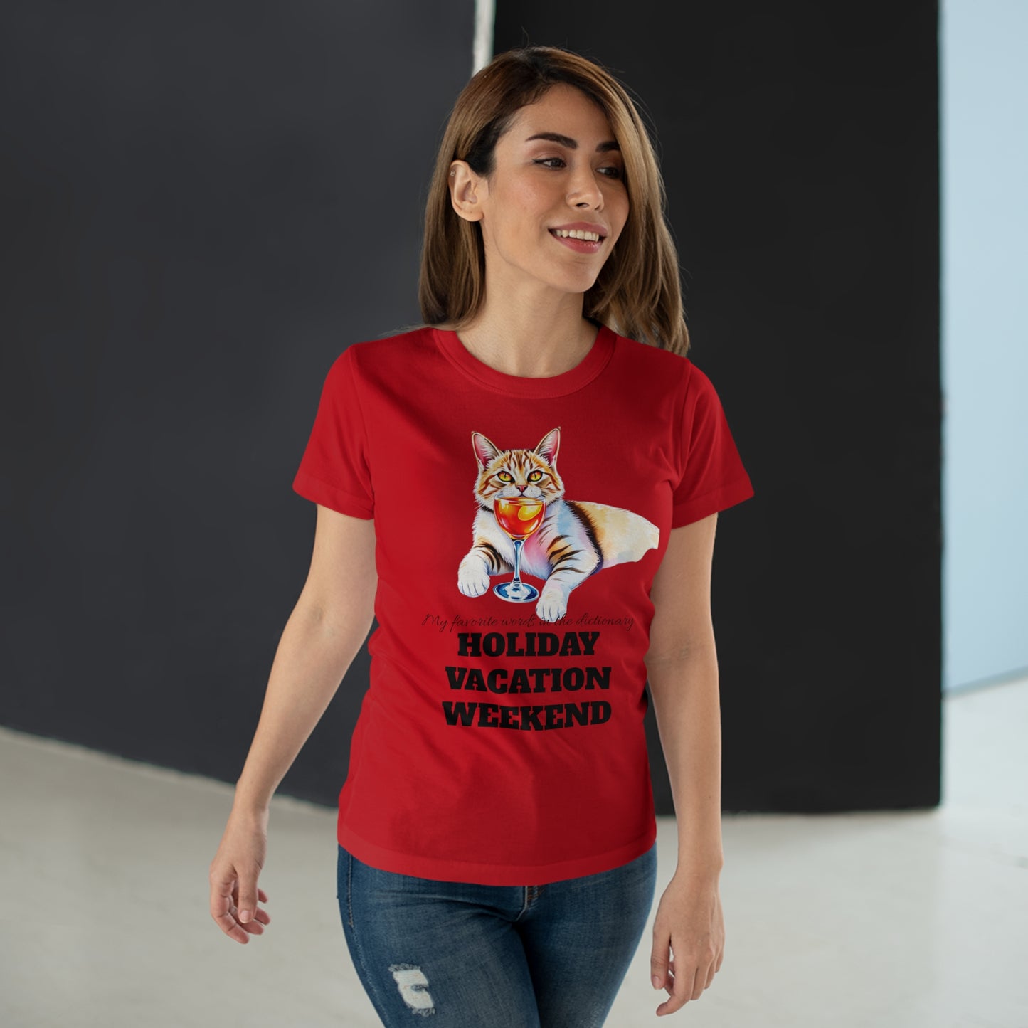 Cat Lover's Holiday Vacation T-Shirt