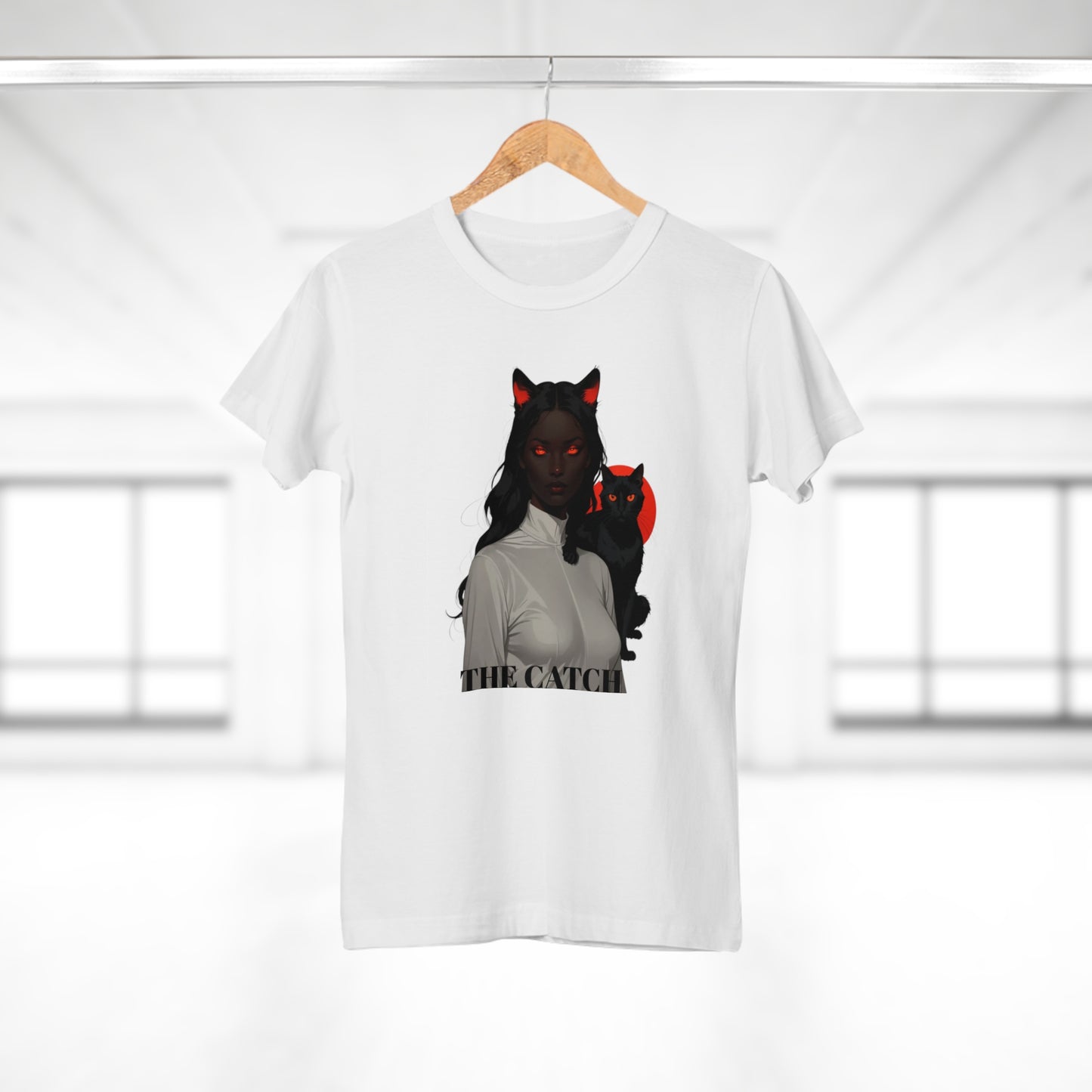 The Catch Women's T-Shirt - Stylish Cat-Themed Graphic Tee for Cat Lovers - THE CATCH