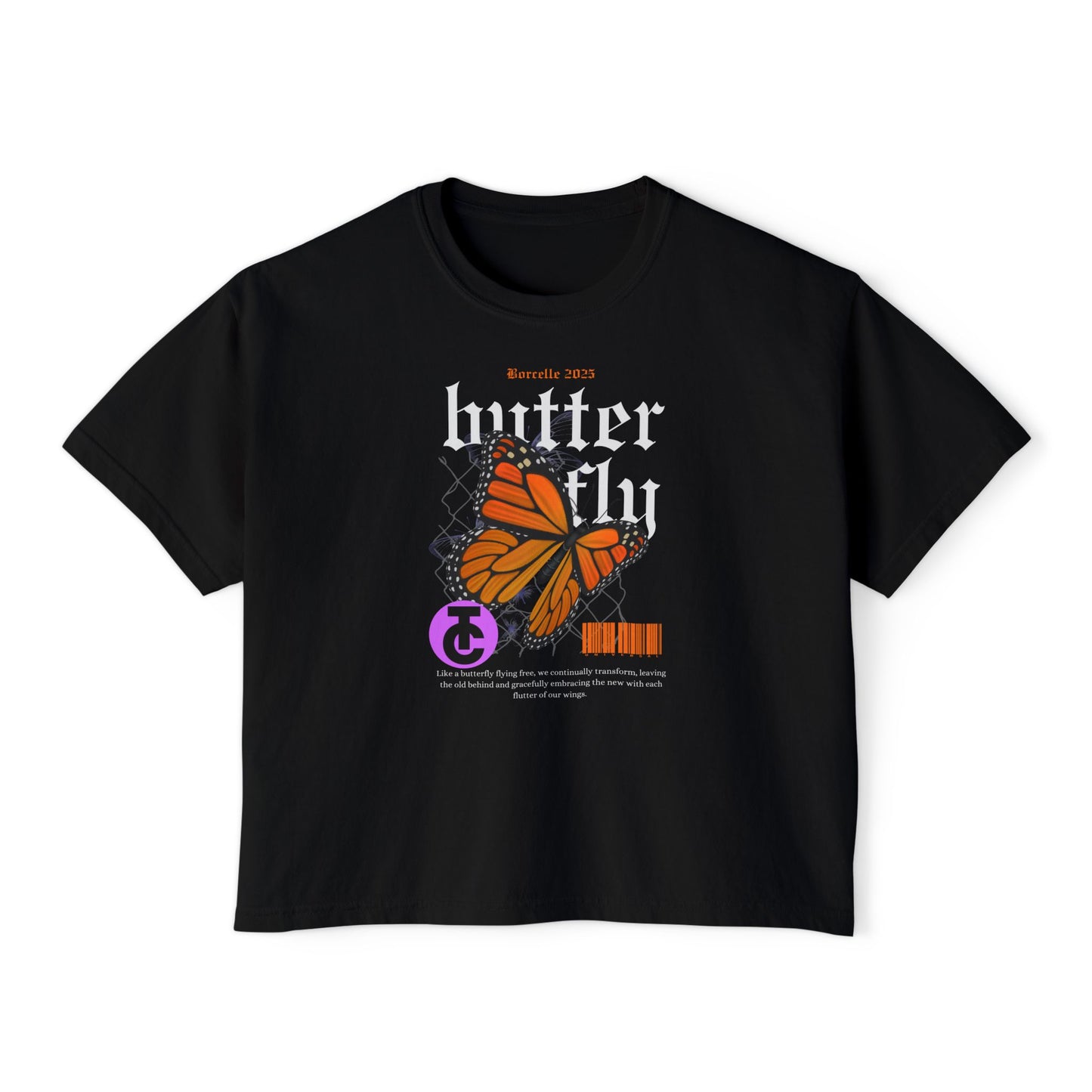 Bohemian Butterfly Women's Boxy Tee, Casual Tee, Graphic Tee, Summer Shirt, Nature Lover Gift - THE CATCH