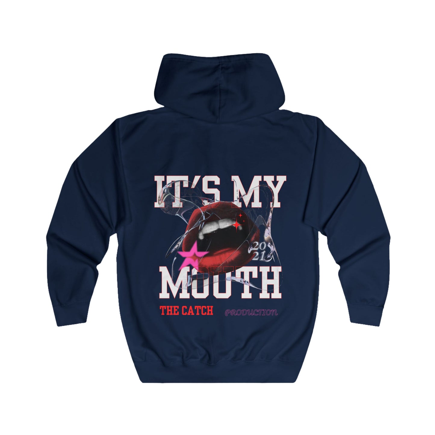 Full Zip Hoodie - "THE CATCH" Statement Hoodie for Sport Enthusiasts
