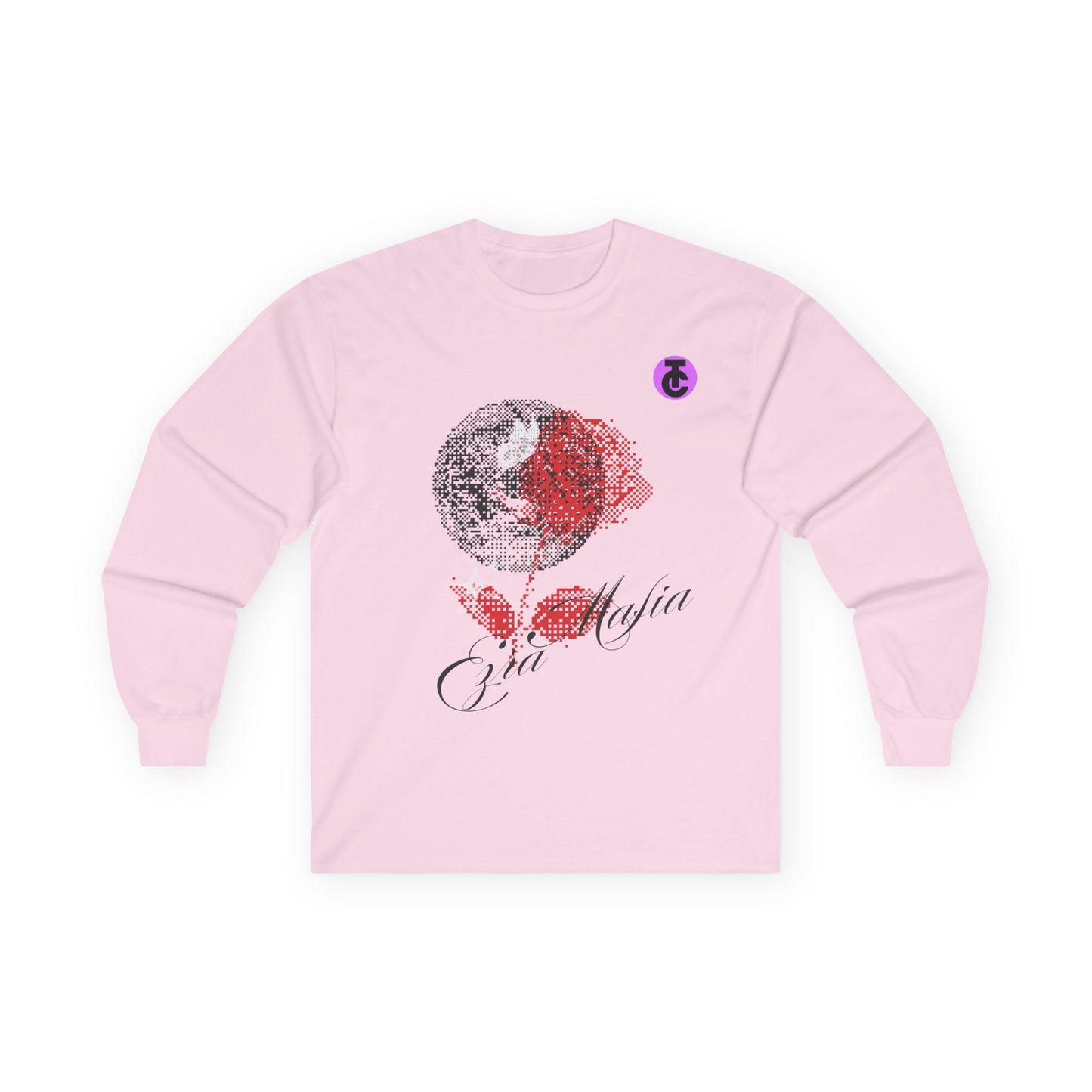 Black Rose Graphic Long Sleeve Tee for Artistic Souls