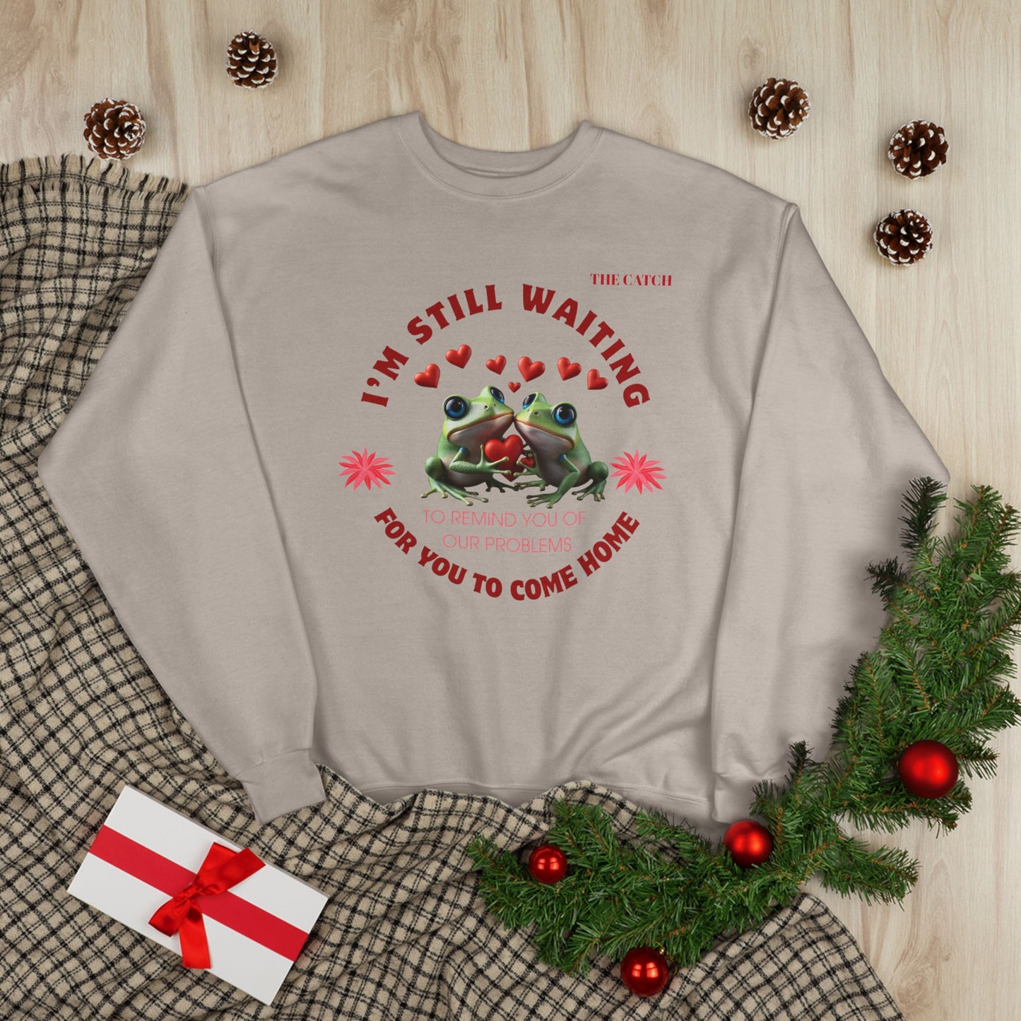 Eco-Friendly Frog Crewneck Sweatshirt - "I’m Still Waiting for You to Come Home"