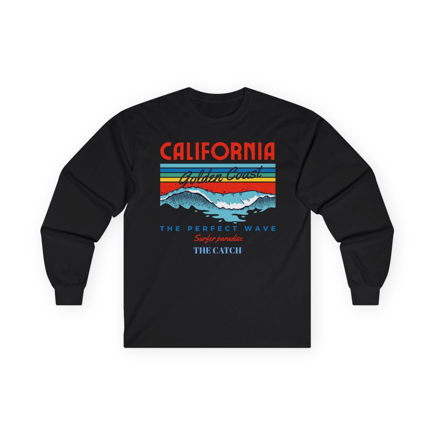 California Coast Long Sleeve Tee - Perfect Wave Design - THE CATCH